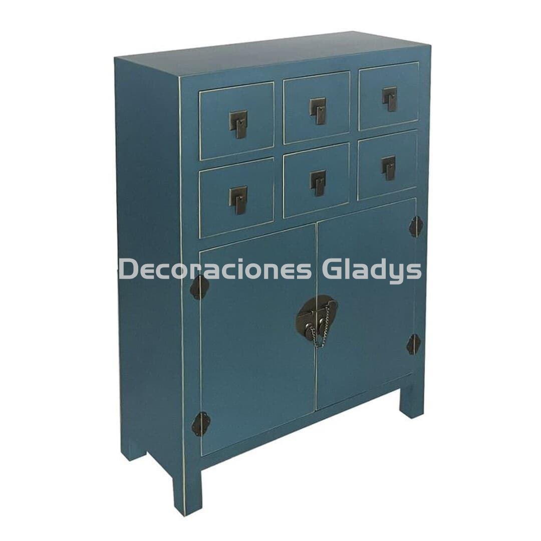 CAJONERA ORIENTAL  AZUL PETROLEO BAIYUN - Imagen 1