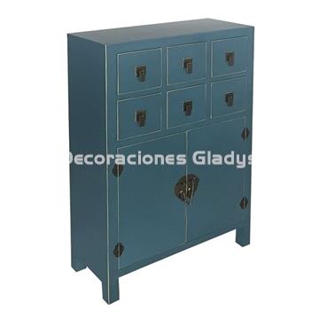 CAJONERA ORIENTAL  AZUL PETROLEO BAIYUN - Imagen 1