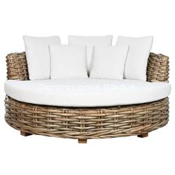CAMA CHILL OUT RATAN  COLCHON Y 5COJIN - Imagen 1