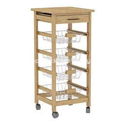 CARRO AUXILIAR COCINA BAMBU -KIT - Imagen 1