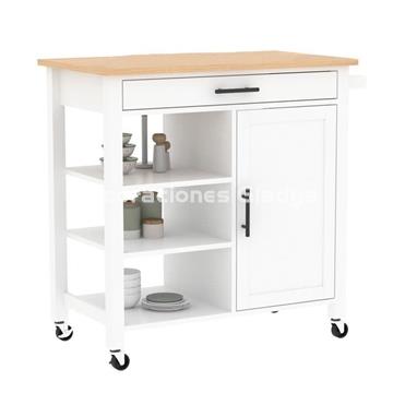 CARRO AUXILIAR COCINA BLANCO -KIT - Imagen 1