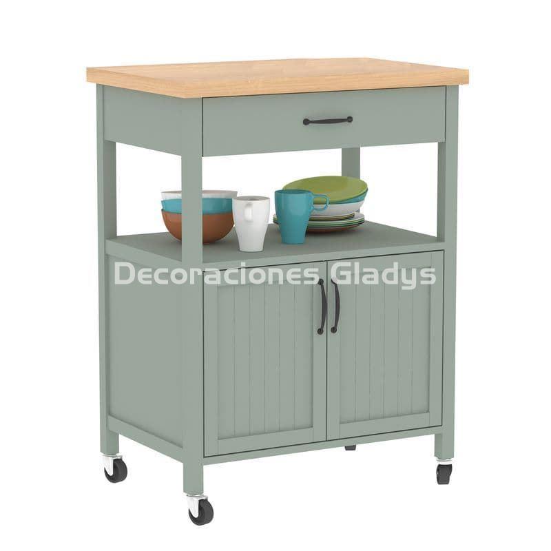 CARRO AUXILIAR COCINA VERDE -KIT - Imagen 1