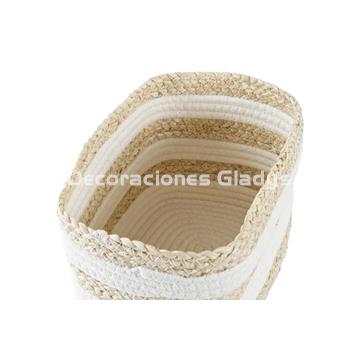 CESTA FIBRA BLANCO - Imagen 2