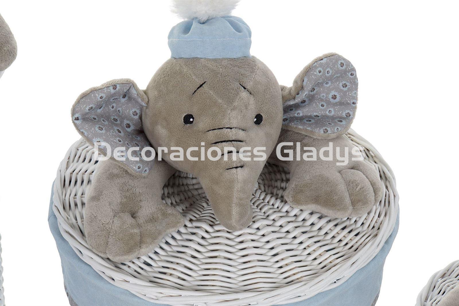 CESTA SET 4 MIMBRE POLIESTER ELEFANTE - Imagen 2