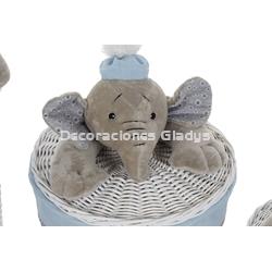 CESTA SET 4 MIMBRE POLIESTER  ELEFANTE - Imagen 2