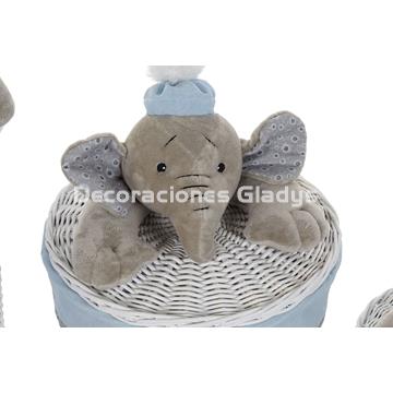 CESTA SET 4 MIMBRE POLIESTER  ELEFANTE - Imagen 2