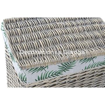 CESTA SET 5 MIMBRE POLIESTER  VERDE - Imagen 2