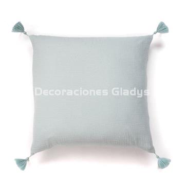 COJIN ALGODÓN AGUAMARINA - Imagen 1