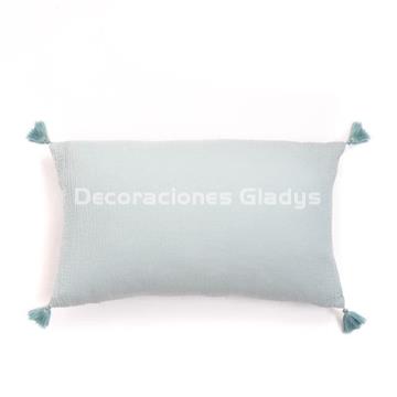 COJIN ALGODÓN AGUAMARINA - Imagen 2