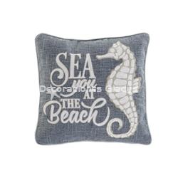 COJIN BORDADO AZUL - Imagen 1