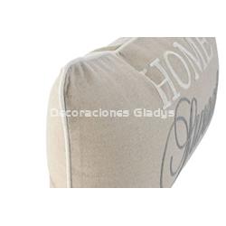 COJIN  BORDADO HOME BEIGE - Imagen 2