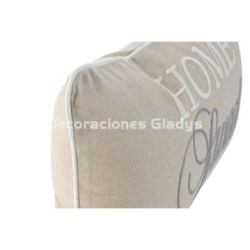COJIN  BORDADO HOME BEIGE - Imagen 2