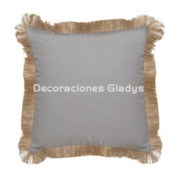 COJIN  FLECOS YUTE GRIS - Imagen 1