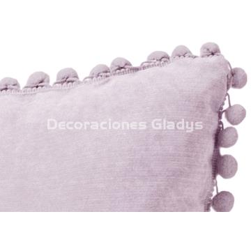 COJIN POMPONETES ROSA - Imagen 2