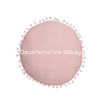 COJIN REDONDO POMPONETES - Imagen 1