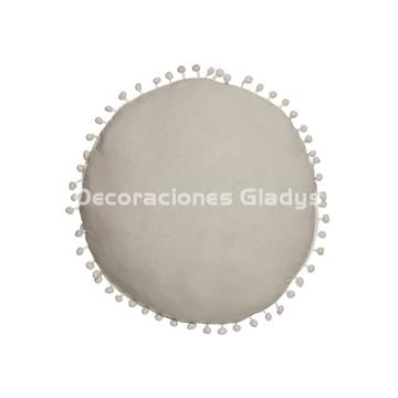 COJIN REDONDO POMPONETES - Imagen 2