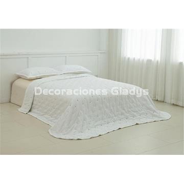 COLCHA BOUTI ANTILLA BLANCO - Imagen 1