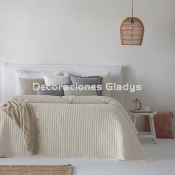 COLCHA BOUTI AZARA BEIG - Imagen 1