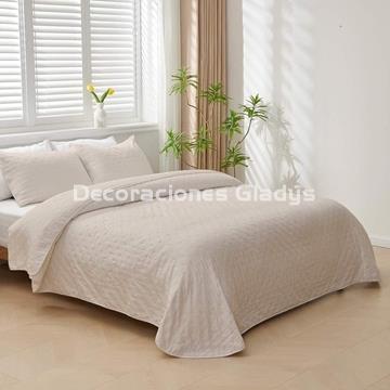 COLCHA BOUTI GRETA GARBO BEIGE - Imagen 1