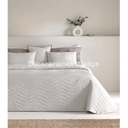 COLCHA JACQUARD CALI BEIGE - Imagen 1