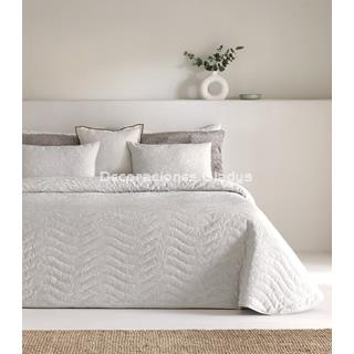 COLCHA JACQUARD CALI BEIGE - Imagen 1