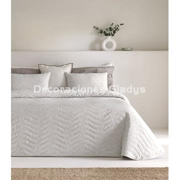 COLCHA JACQUARD CALI BEIGE - Imagen 1