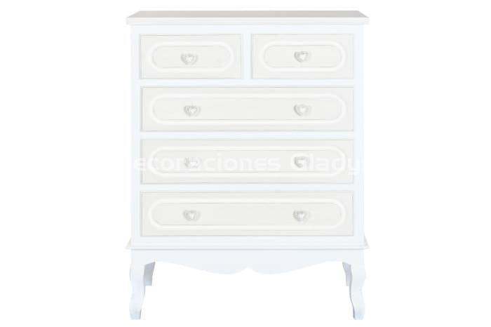 COMODA ALICE  MDF MADERA  BLANCO - Imagen 2