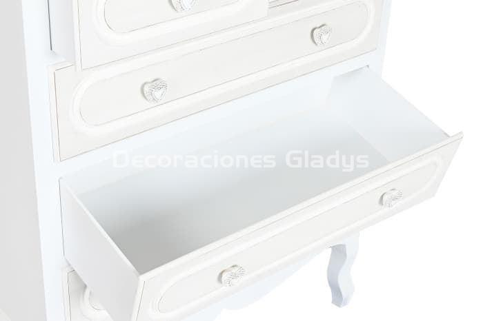 COMODA ALICE  MDF MADERA  BLANCO - Imagen 3