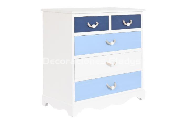 COMODA MDF CUERDA AZUL MARINO - Imagen 1