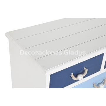 COMODA MDF CUERDA  AZUL MARINO - Imagen 2