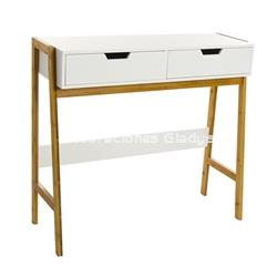 CONSOLA 2 CAJONES BLANCA -KIT - Imagen 1