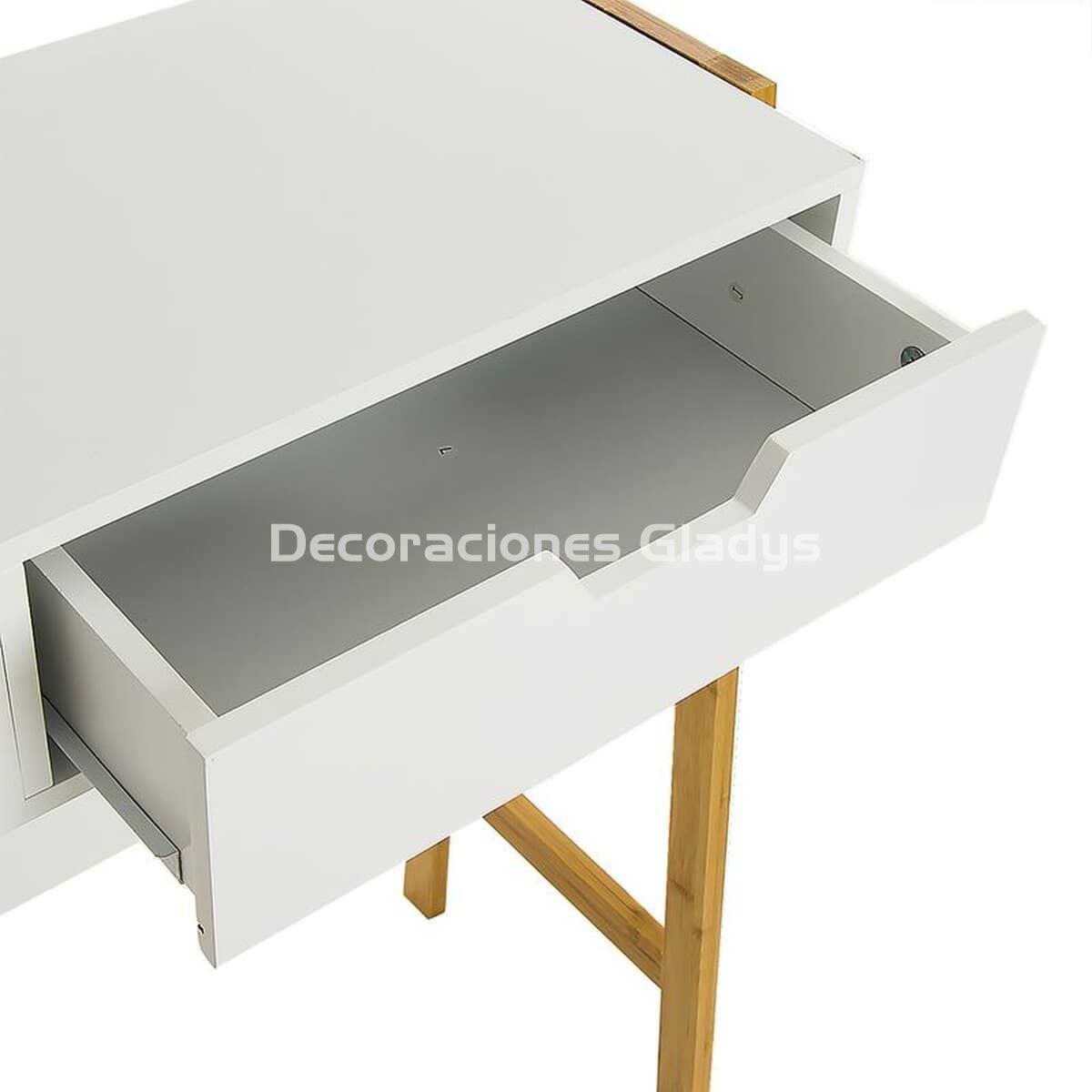 CONSOLA 2 CAJONES BLANCA -KIT - Imagen 2