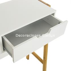 CONSOLA 2 CAJONES BLANCA -KIT - Imagen 2