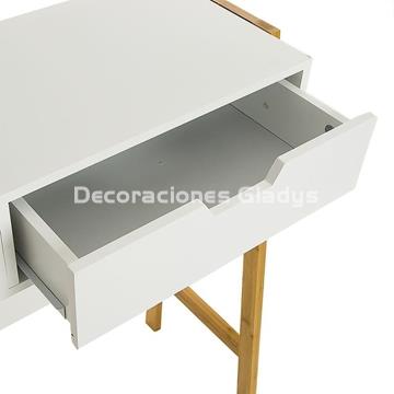 CONSOLA 2 CAJONES BLANCA -KIT - Imagen 2