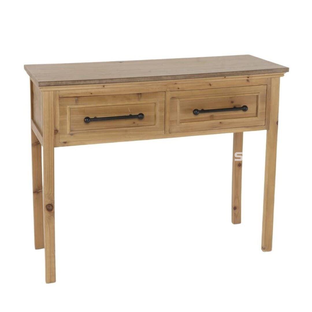 CONSOLA 2 CAJONES NATURAL - Imagen 1