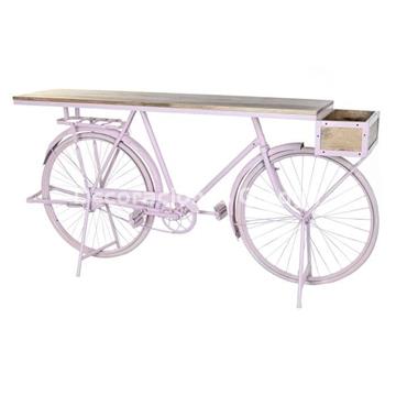 CONSOLA HIERRO MANGO  BICICLETA ROSA PALO - Imagen 1