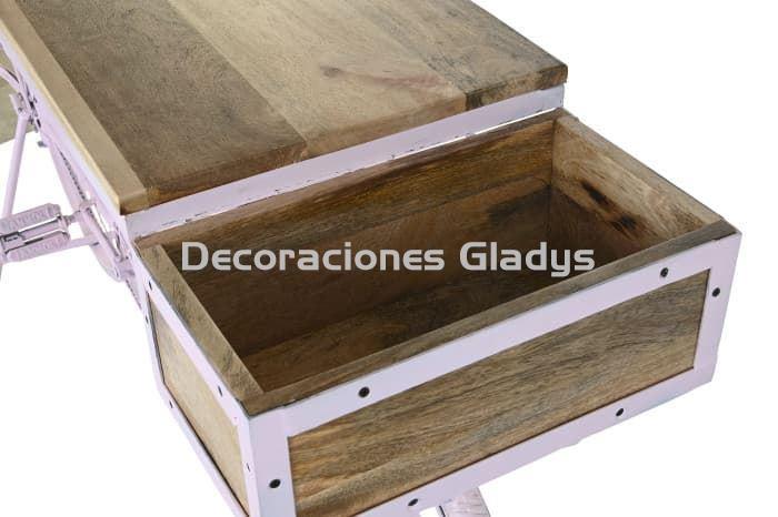 CONSOLA HIERRO MANGO  BICICLETA ROSA PALO - Imagen 2