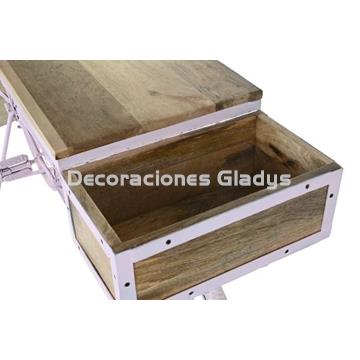 CONSOLA HIERRO MANGO  BICICLETA ROSA PALO - Imagen 2