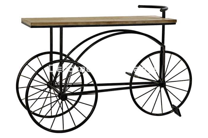 CONSOLA METAL ABETO BICICLETA NEGRO - Imagen 1