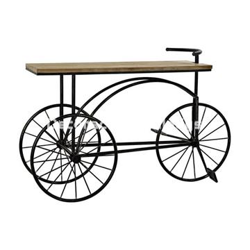 CONSOLA METAL ABETO BICICLETA NEGRO - Imagen 1