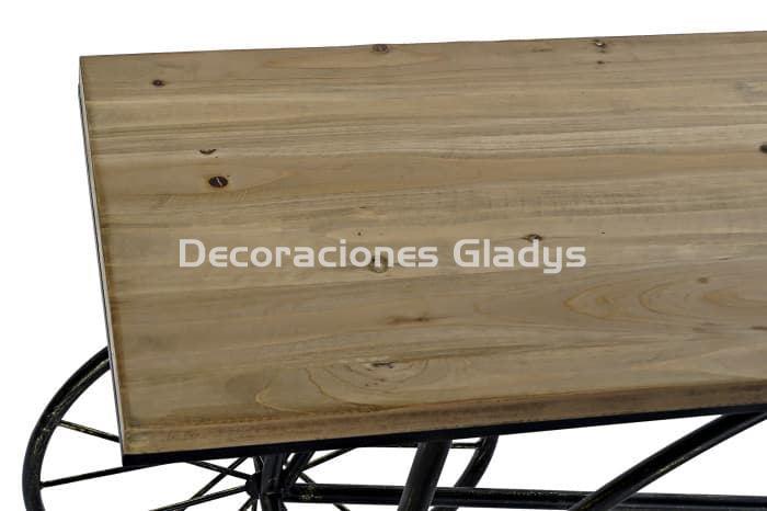 CONSOLA METAL ABETO BICICLETA NEGRO - Imagen 2