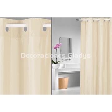 CORTINA BAÑO LISA BEIG - Imagen 1