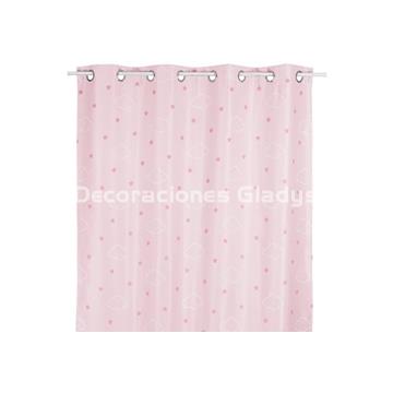 CORTINA CONFECCIONADA FOSFORESCENTE CIELO ROSA - Imagen 1