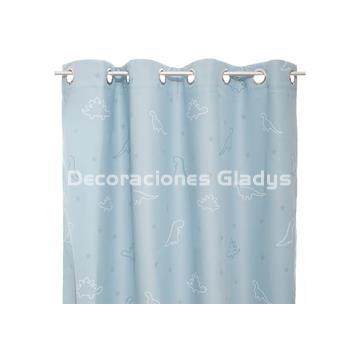 CORTINA CONFECCIONADA FOSFORESCENTE DINOSAURIOS - Imagen 1