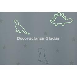 CORTINA CONFECCIONADA FOSFORESCENTE DINOSAURIOS - Imagen 2