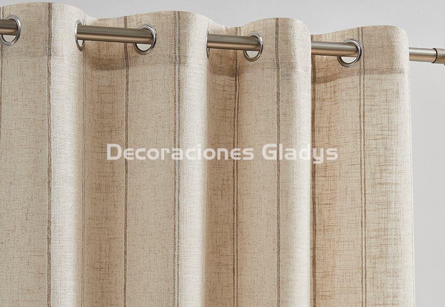 ✓ Cortina Ollaos Lino, Cortinas con Visillos Salón