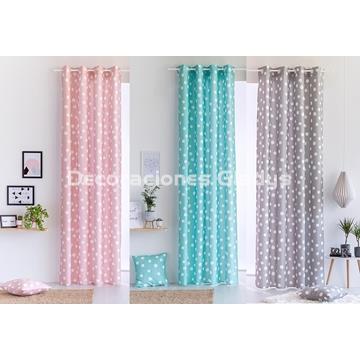 CORTINA CONFECCIONADA TOPOS - Imagen 1