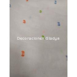 CORTINA VISILLO FLECOS MULTICOLOR - Imagen 1