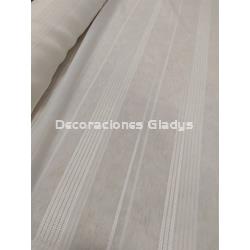 CORTINA VISILLO RAYAS NATURAL - Imagen 1