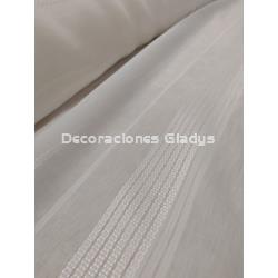 CORTINA VISILLO RAYAS NATURAL - Imagen 2